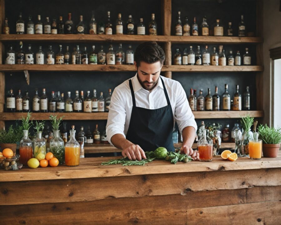 como usar xaropes caseiros e ingredientes orgânicos na mixologia