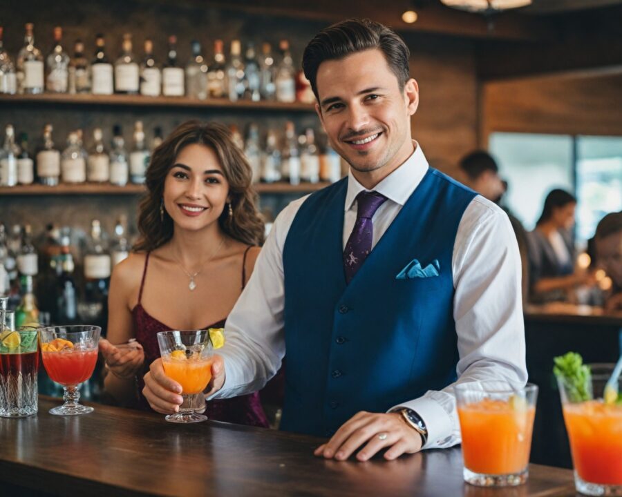 Como atuar como bartender em festas de casamento