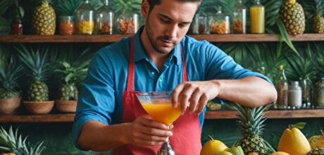 Como fazer cocktails com purê de frutas tropicais