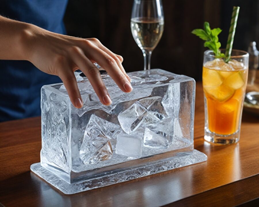 Como criar cocktails servidos com gelo esculpido