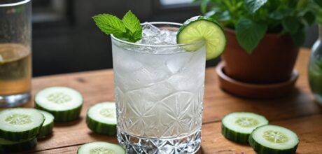 Receita de gimlet com toque de pepino: refrescância única