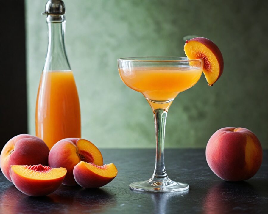 Como fazer receita de bellini com purê de pêssego