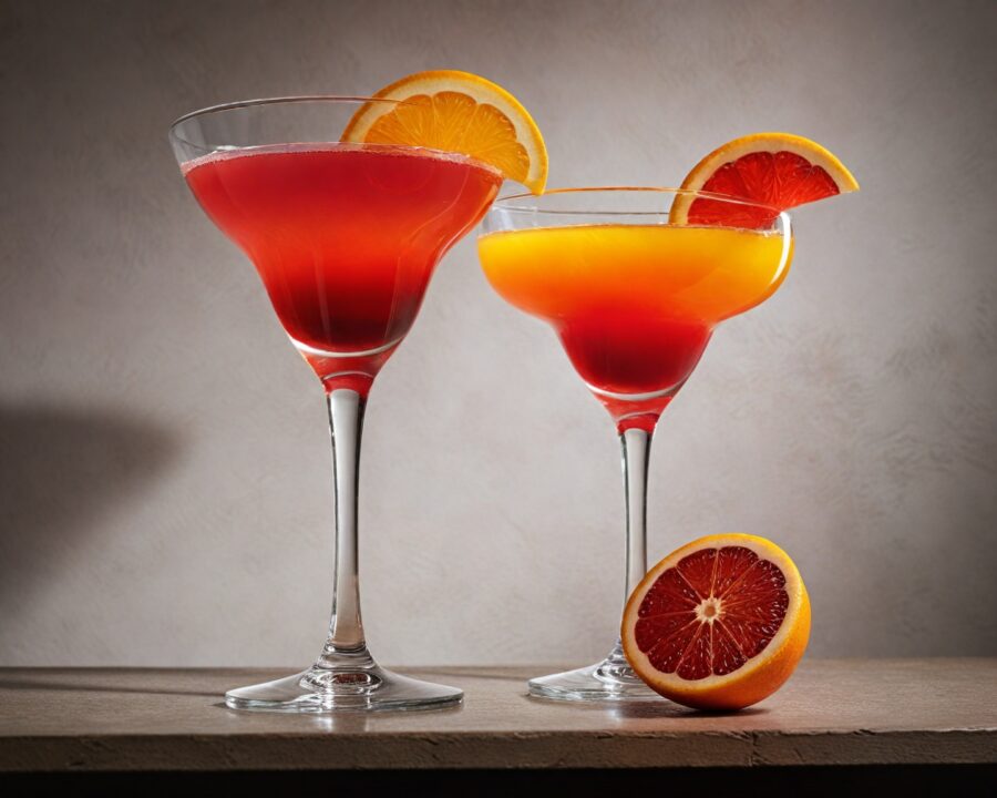 Receita de tequila sunrise com laranja sanguínea fácil