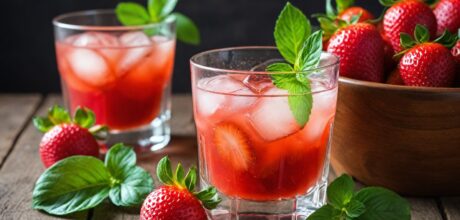 Receita de caipirinha com morango e manjericão fácil