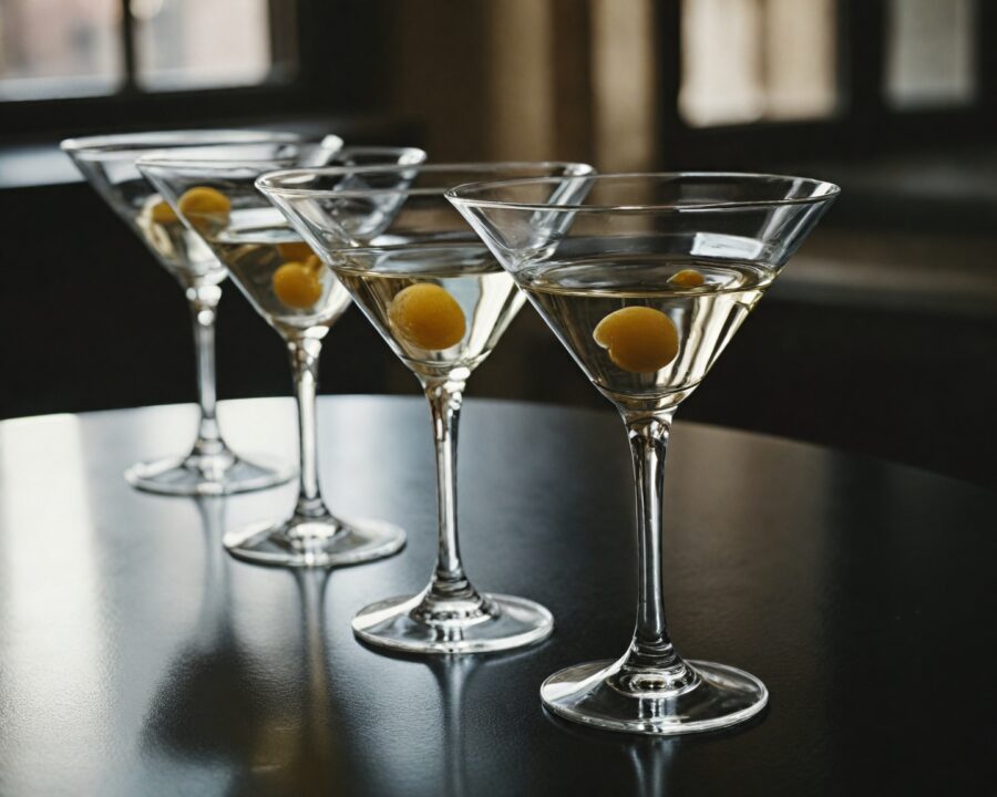 Como escolher taças de martini com base reforçada
