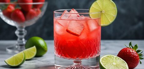 Receita fácil de drink de vodka com morango e limão