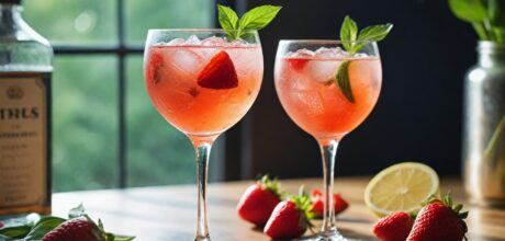 Como fazer drink de gin com morango e manjericão
