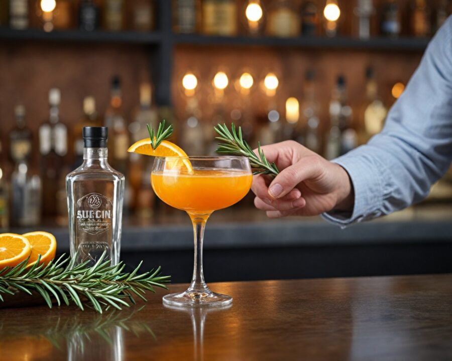 Como fazer drink de gin com laranja e alecrim perfeito