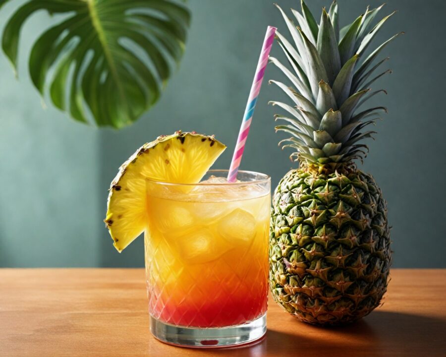 Como fazer drink tropical sem álcool com abacaxi
