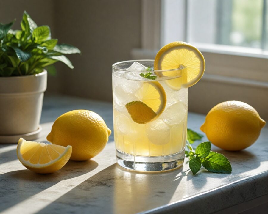 Receita fácil de drink sem álcool com limão refrescante