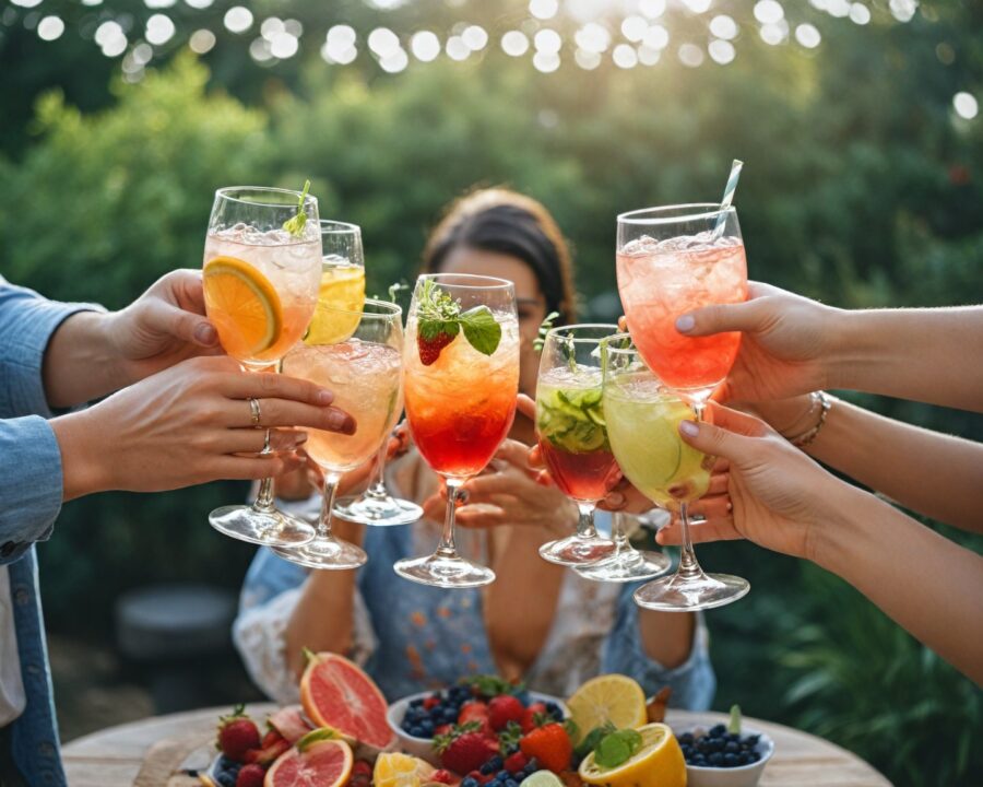 Receitas fáceis de drinks com água com gás para festas