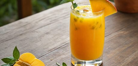 Receita de drink sem álcool com manga e maracujá fácil
