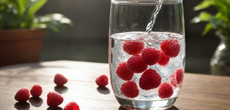 Como fazer drink sem álcool com framboesa e água com gás