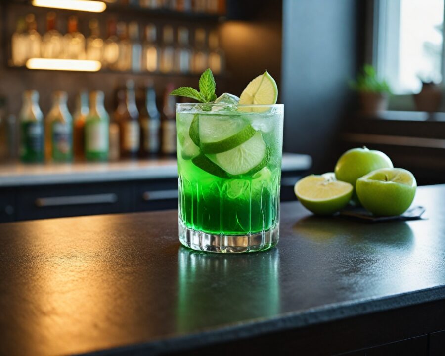 Como fazer drink sem álcool com xarope de maçã verde