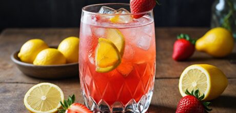 Como fazer drink sem álcool com morango e limão siciliano