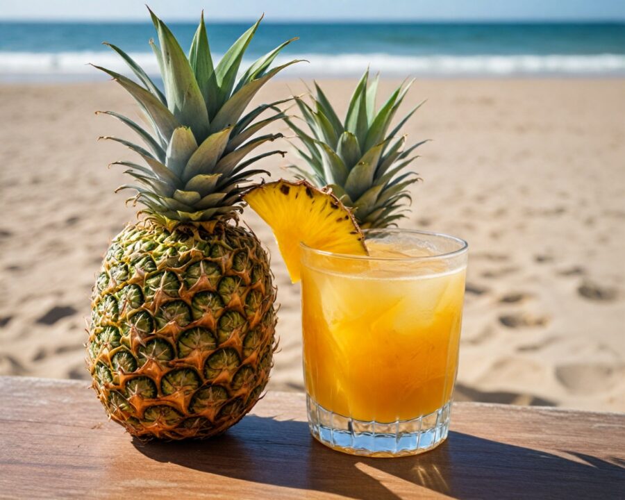 Como fazer drink sem álcool com abacaxi e coco queimado