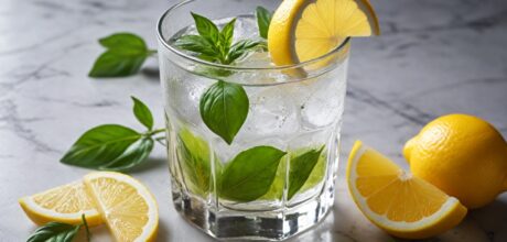 Como fazer drink sem álcool com limão siciliano e manjericão