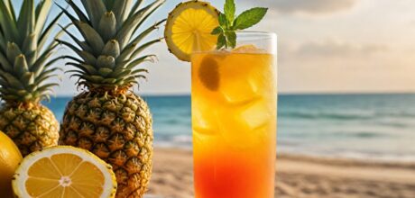 Receita de mocktail de frutas amarelas para o verão perfeito