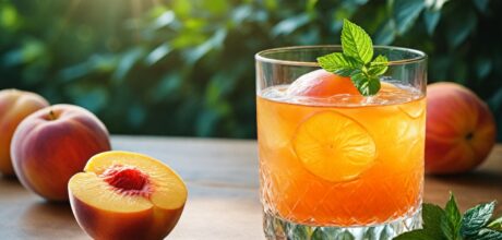 Como preparar coquetel sem álcool com pêssego e hortelã