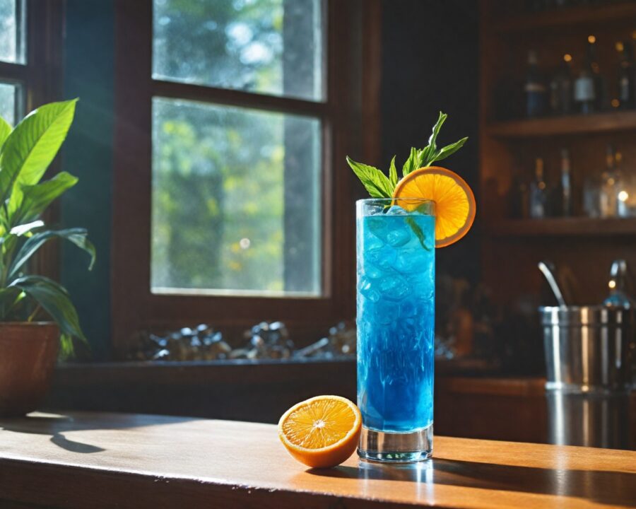 Como preparar coquetel azul sem álcool com curaçau zero