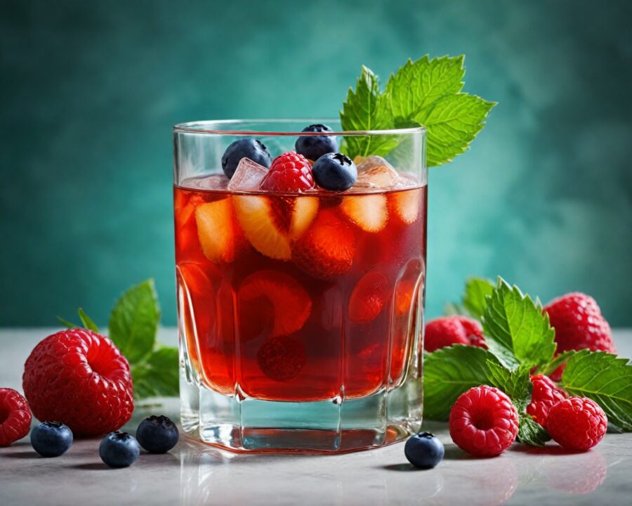 Como fazer drink sem álcool com chá de frutas vermelhas