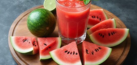 Receita refrescante de melancia e limão sem álcool