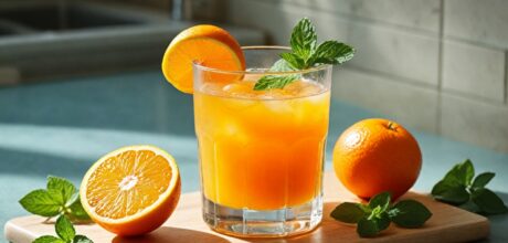 Como fazer drink sem álcool com suco de tangerina e hortelã