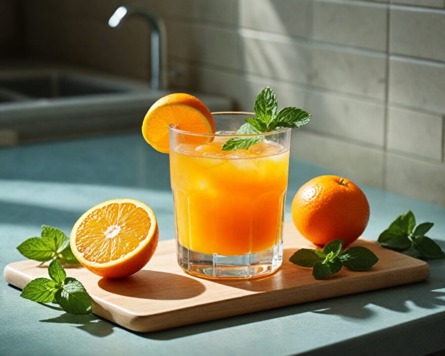 Como fazer drink sem álcool com suco de tangerina e hortelã