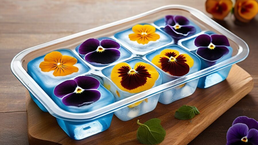 Como Prensar Flores Comestíveis em Gelo de Forma Simples